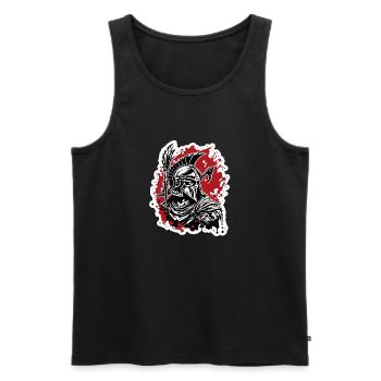 Spartan / Warrior / Fighter / Ancient / Sparta - Men's Premium Organic Tank Top - black - Front - Michal (187cm)