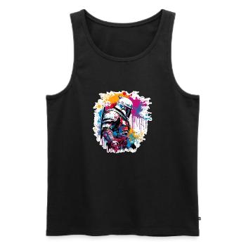 Spartan / Warrior / Fighter / Ancient / Sparta - Men's Premium Organic Tank Top - black - Front - Michal (187cm)