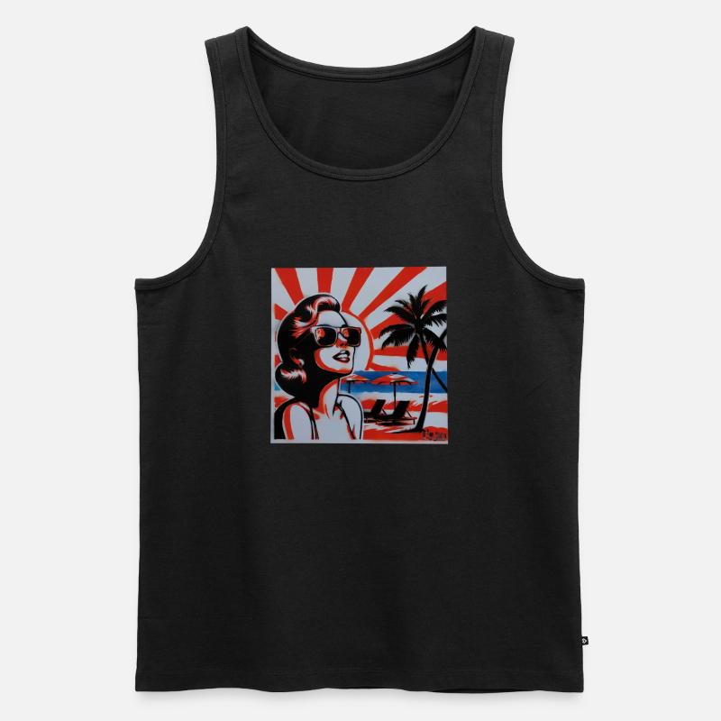 Schauen Sie sich den Boom b#tch an - Männer Premium Bio Tank Top - Schwarz