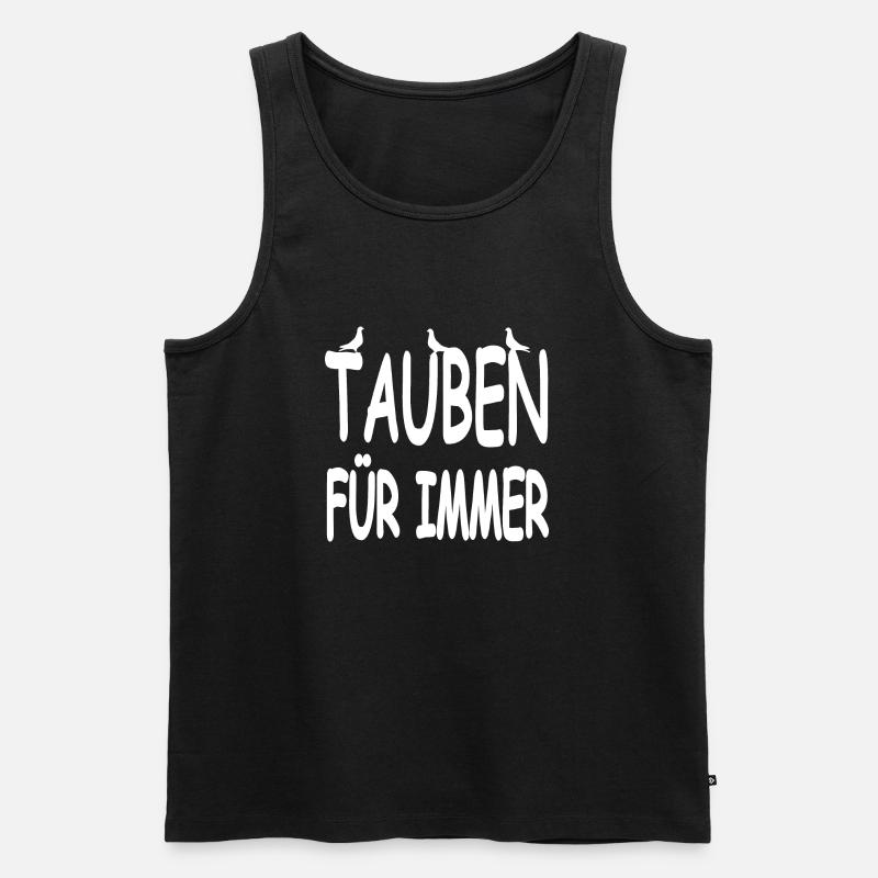 Tauben - Männer Premium Bio Tank Top - Schwarz
