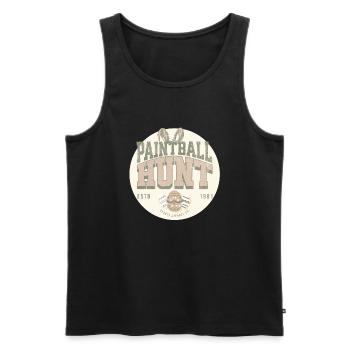 Paintball hunt, easter egg finder games - Men's Premium Organic Tank Top - black - Front - AI Model Male 178 light (178cm)