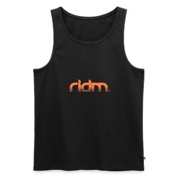ridm striped - Männer Premium Bio Tank Top - Schwarz - Vorne - Michal (187cm)