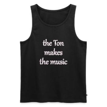 the Ton makes the music - Men's Premium Organic Tank Top - black - Front - AI Model Male 178 light (178cm)