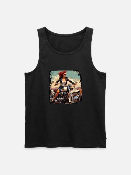 Motorcykel logo/cykel/tohjulet/køretøj/motorer - Herre Premium økologisk tanktop - sort