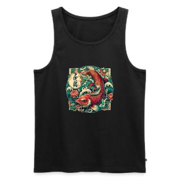 Carpe Koi 2 - Débardeur bio Premium Homme - noir - Devant - Michal (187cm)