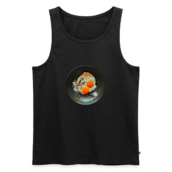 Spiegeleier - Männer Premium Bio Tank Top - Schwarz - Vorne - AI Model Male 178 light (178cm)