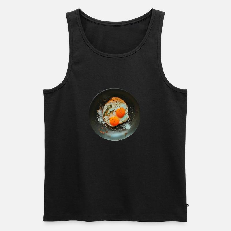 Spiegeleier - Männer Premium Bio Tank Top - Schwarz