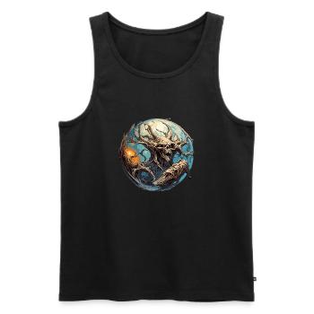 Monster / Beast / Creature / Nightmare / Beast - Men's Premium Organic Tank Top - black - Front - AI Model Male 178 light (178cm)