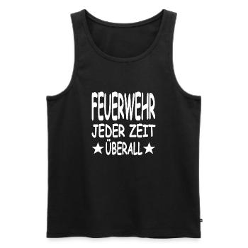 Feuerwehr - Männer Premium Bio Tank Top - Schwarz - Vorne - Michal (187cm)