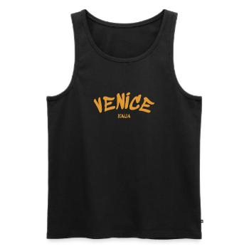 Venice - Venedig - Italia - Italy - Italien - Männer Premium Bio Tank Top - Schwarz - Vorne - Michal (187cm)