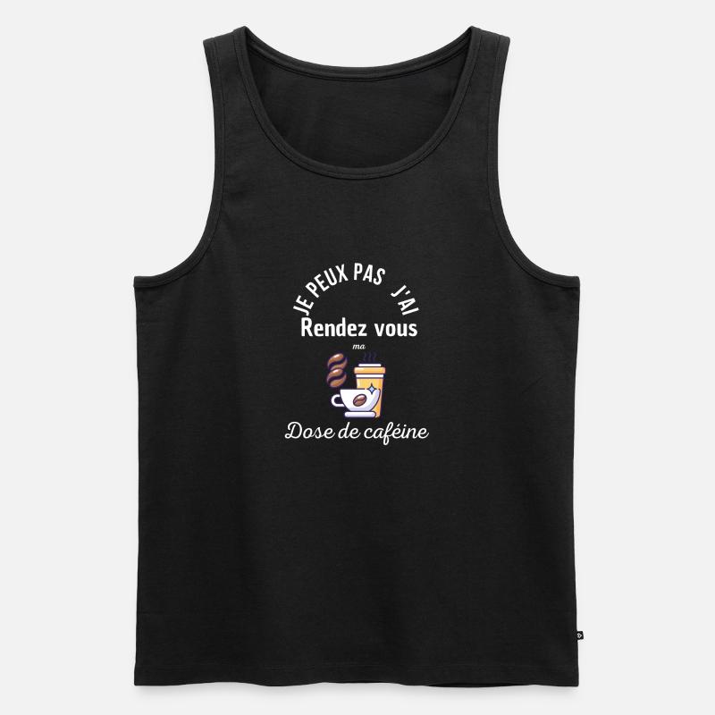Termin mit meinem Koffein-Fix - Männer Premium Bio Tank Top - Schwarz