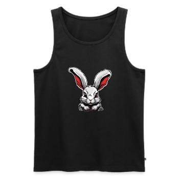 Osterhase / Ostern / Eier / Feiertage / Osterfest - Männer Premium Bio Tank Top - Schwarz - Vorne - Michal (187cm)
