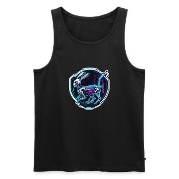 Osterhase / Ostern / Eier / Feiertage / Osterfest - Männer Premium Bio Tank Top - Schwarz - Vorne - Michal (187cm)