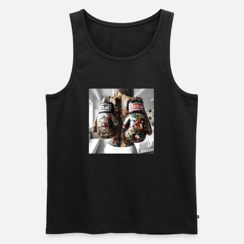 Pop Comics Boxers - Männer Premium Bio Tank Top - Schwarz