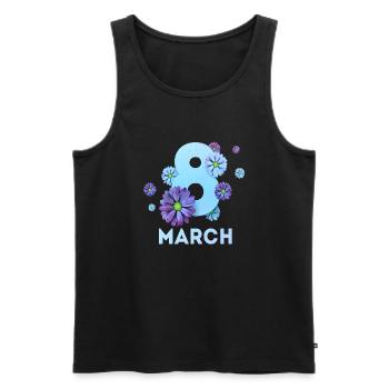 Women's Power March 8 GirlPower Female Feminism - Men's Premium Organic Tank Top - black - Front - AI Model Male 178 light (178cm)