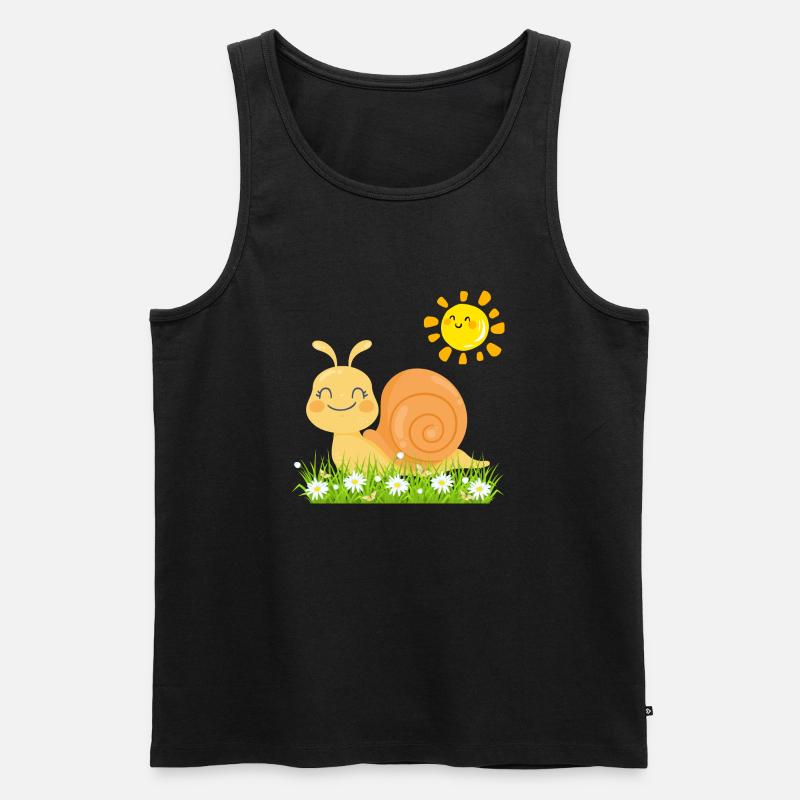 RADIENTE SCHNECKE - Männer Premium Bio Tank Top - Schwarz