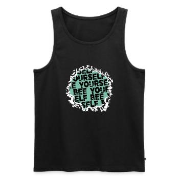 geek birthday present idea birthday awesome - Men's Premium Organic Tank Top - black - Front - AI Model Male 178 light (178cm)
