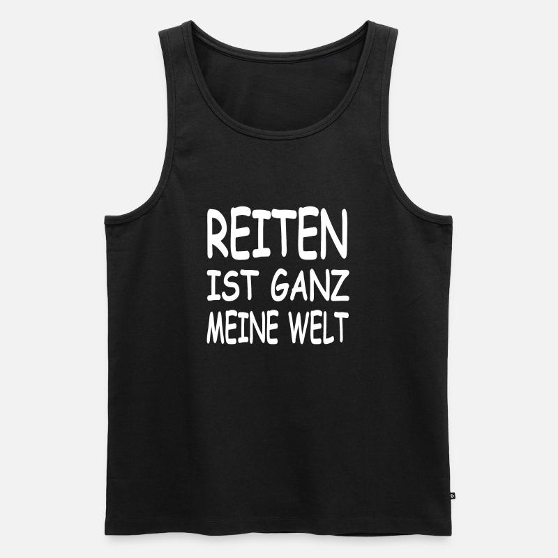 Reiten - Männer Premium Bio Tank Top - Schwarz