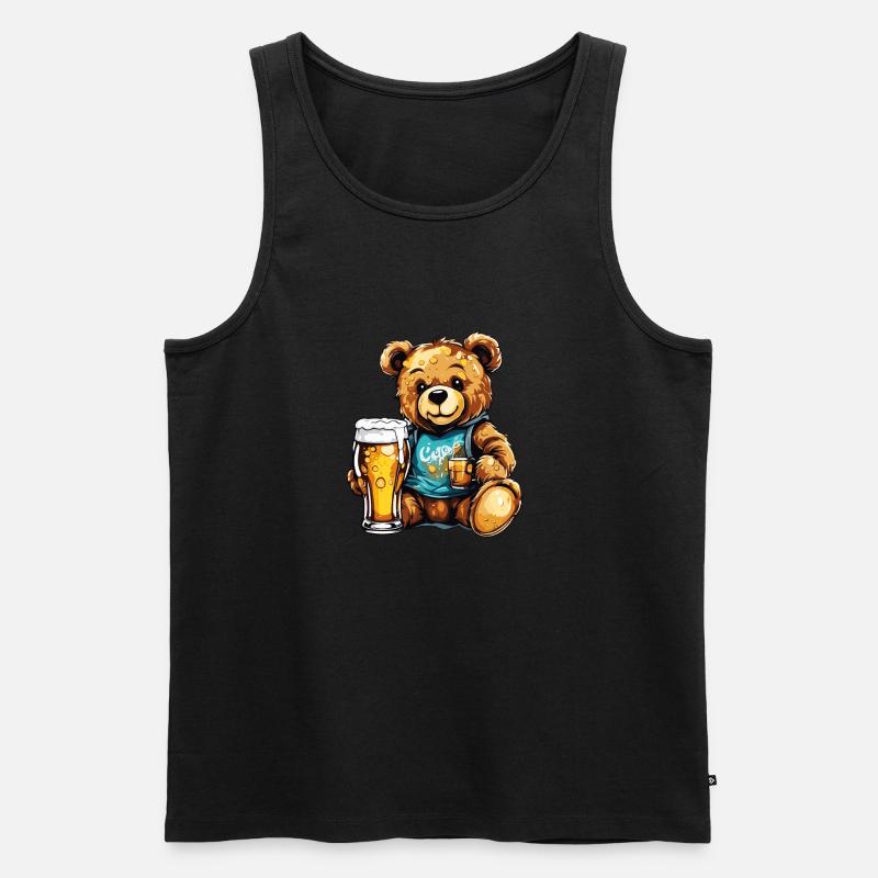 Teddybär / Kuscheltier / Stofftier / Geschenkidee - Männer Premium Bio Tank Top - Schwarz