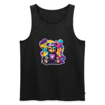 Teddybär / Kuscheltier / Stofftier / Geschenkidee - Männer Premium Bio Tank Top - Schwarz - Vorne - AI Model Male 178 light (178cm)