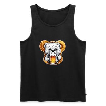 Teddybär / Kuscheltier / Stofftier / Geschenkidee - Männer Premium Bio Tank Top - Schwarz - Vorne - AI Model Male 178 light (178cm)