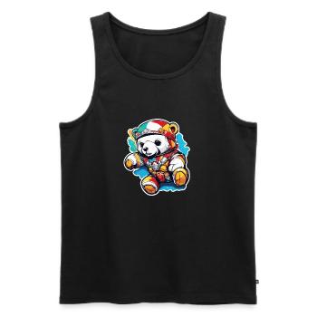 Teddybär / Kuscheltier / Stofftier / Geschenkidee - Männer Premium Bio Tank Top - Schwarz - Vorne - AI Model Male 178 light (178cm)