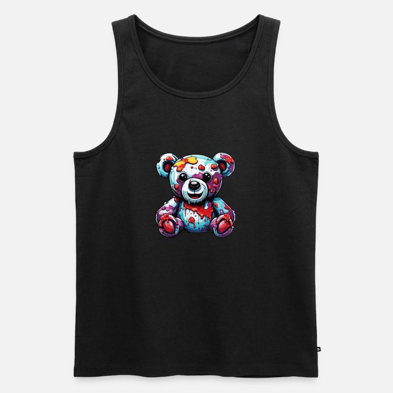 Teddybär / Kuscheltier / Stofftier / Geschenkidee - Männer Premium Bio Tank Top - Schwarz