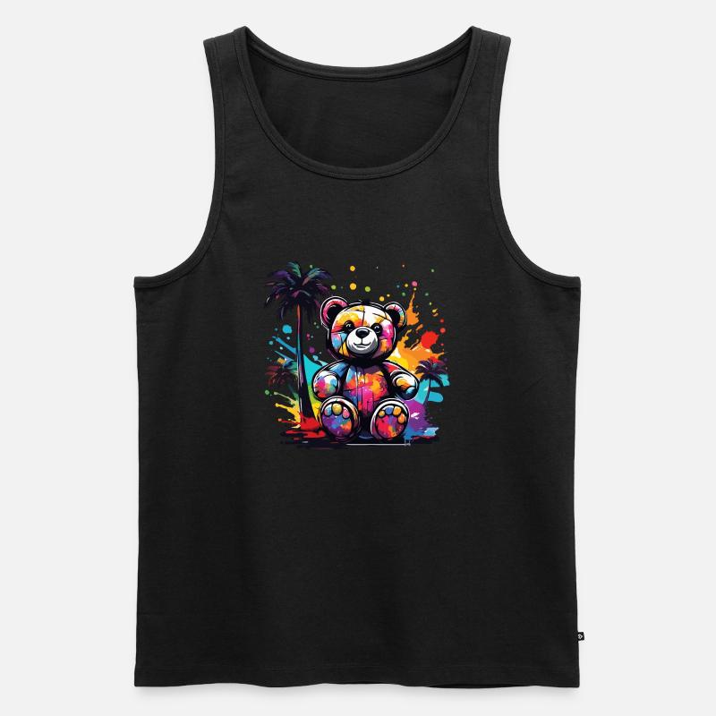Teddybär / Kuscheltier / Stofftier / Geschenkidee - Männer Premium Bio Tank Top - Schwarz