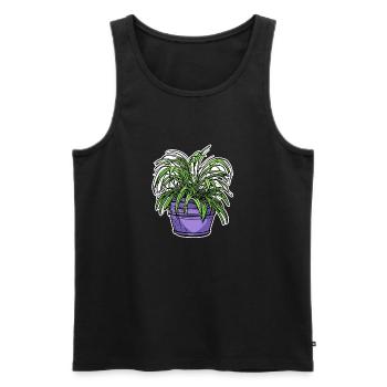Plante d’intérieur / Plante en pot / Décoration / Pot - Débardeur bio Premium Homme - noir - Devant - Michal (187cm)
