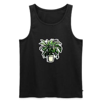 Zimmerpflanze / Topfpflanze / Dekoration / Topf - Männer Premium Bio Tank Top - Schwarz - Vorne - AI Model Male 178 light (178cm)
