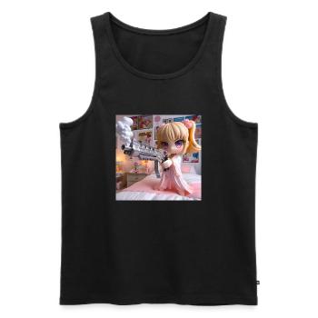 BabyBoomers 3 - Männer Premium Bio Tank Top - Schwarz - Vorne - AI Model Male 178 light (178cm)