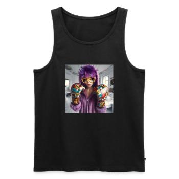 Cosplayer Boxing Pop 4 - Männer Premium Bio Tank Top - Schwarz - Vorne - Michal (187cm)