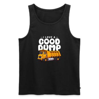 Ich liebe einen guten Dump Cartoon Dump Truck Lustiger Spruch - Männer Premium Bio Tank Top - Schwarz - Vorne - Michal (187cm)