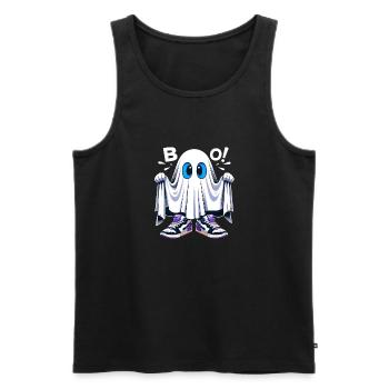 BOO! - Kid In Halloween Costume - Men's Premium Organic Tank Top - black - Front - AI Model Male 178 light (178cm)