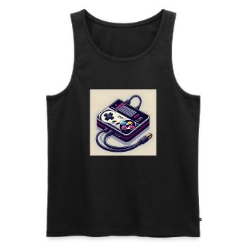 Joystick 12 - Männer Premium Bio Tank Top - Schwarz - Vorne - Michal (187cm)