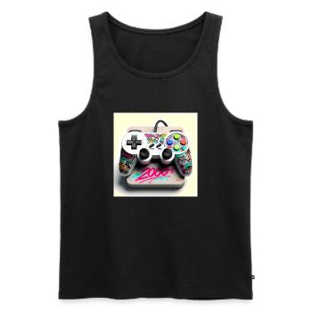 Joystick 5 - Männer Premium Bio Tank Top - Schwarz - Vorne - Michal (187cm)