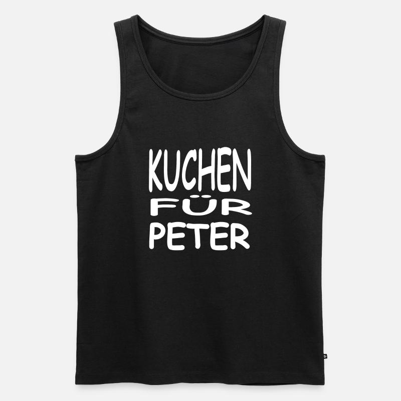 Kuchen - Männer Premium Bio Tank Top - Schwarz