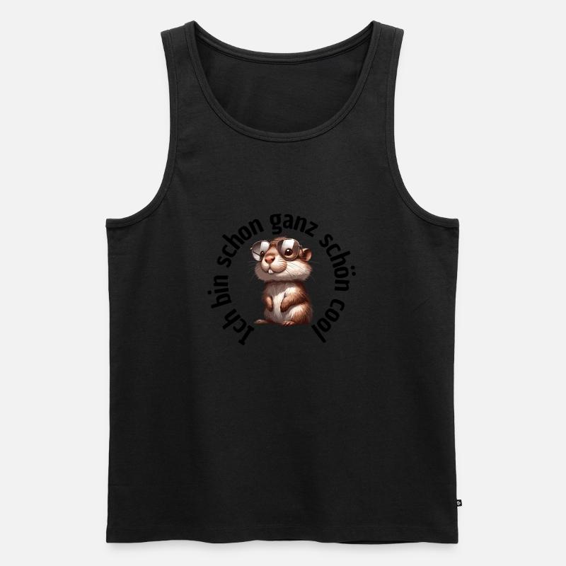 Süßer Biber mit coolen Spruch - Männer Premium Bio Tank Top - undefined