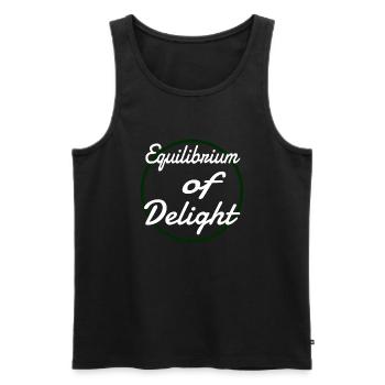 jokes joyous moments finding joy funny sayings - Men's Premium Organic Tank Top - black - Front - AI Model Male 178 light (178cm)