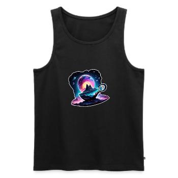 Silhouette / Forest / Portrait / Trees / Mug - Men's Premium Organic Tank Top - black - Front - Michal (187cm)