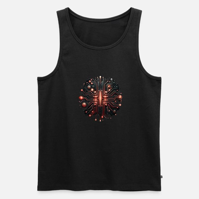 Computer Chip - Männer Premium Bio Tank Top - Schwarz