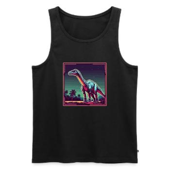 Dinosaurier / Tier / Urzeit / Reptil / Jungs - Männer Premium Bio Tank Top - Schwarz - Vorne - AI Model Male 178 light (178cm)