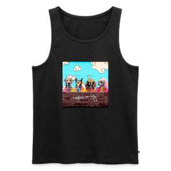 Modern Society - Männer Premium Bio Tank Top - Schwarz - Vorne - Michal (187cm)