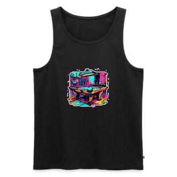 Billardtisch / Billiardkugel / 8 Ball / Pool / Kö - Männer Premium Bio Tank Top - Schwarz - Vorne - AI Model Male 178 light (178cm)
