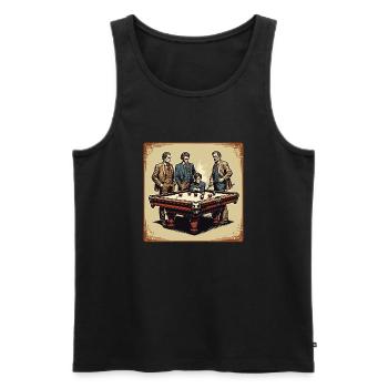 Billiard Table / Billiard Ball / 8 Ball / Pool / Kö - Men's Premium Organic Tank Top - black - Front - AI Model Male 178 light (178cm)