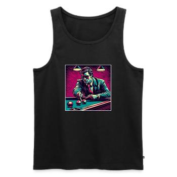 Billardtisch / Billiardkugel / 8 Ball / Pool / Kö - Männer Premium Bio Tank Top - Schwarz - Vorne - AI Model Male 178 light (178cm)