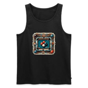 Billardtisch / Billiardkugel / 8 Ball / Pool / Kö - Männer Premium Bio Tank Top - Schwarz - Vorne - AI Model Male 178 light (178cm)