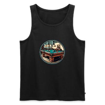Billardtisch / Billiardkugel / 8 Ball / Pool / Kö - Männer Premium Bio Tank Top - Schwarz - Vorne - AI Model Male 178 light (178cm)
