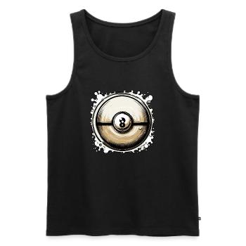 Billardtisch / Billiardkugel / 8 Ball / Pool / Kö - Männer Premium Bio Tank Top - Schwarz - Vorne - AI Model Male 178 light (178cm)