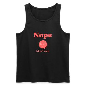 Nope i don't care - Männer Premium Bio Tank Top - Schwarz - Vorne - Michal (187cm)